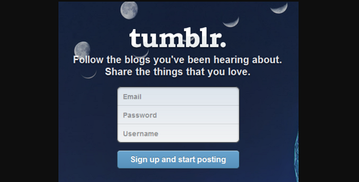 tumblr sign up
