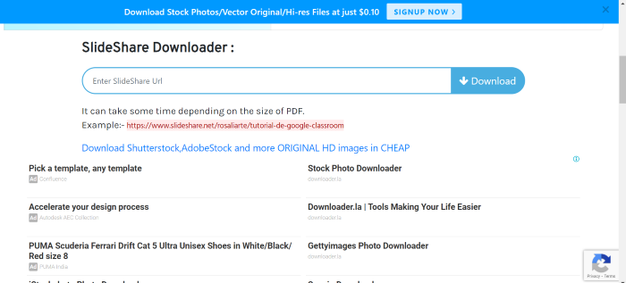 slideshare downloader enter video url